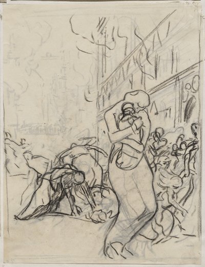 El fuego de Lovaina de Auguste Louis Lepère