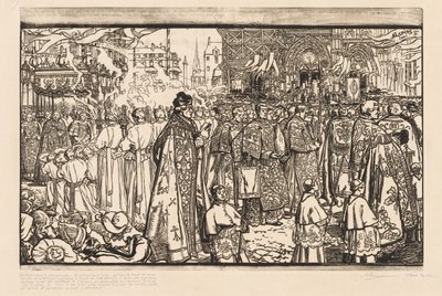 La Procesión de la Fête-Dieu en Nantes de Auguste Louis Lepère