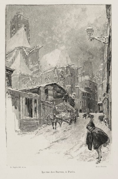 La Rue des Barres, París de Auguste Louis Lepère