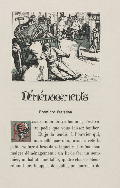 Paisajes y esquinas de calles: Movimiento, 1900 de Auguste Louis Lepère