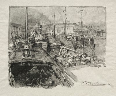 El Estanque de la Villette de Auguste Louis Lepère