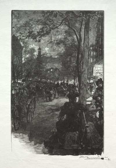 El Bulevar Montmartre, la Tarde de Auguste Louis Lepère
