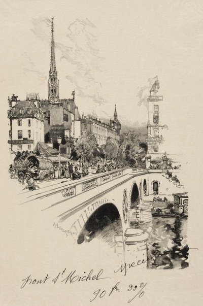 El Puente Saint-Michel de Auguste Louis Lepère