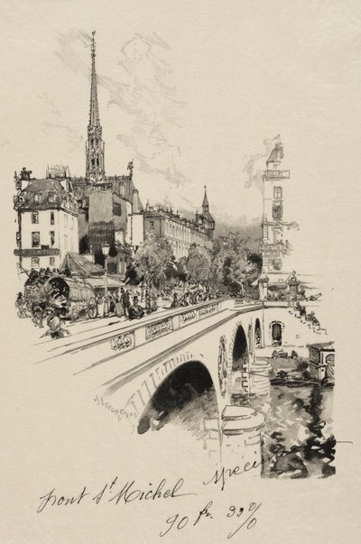 Le Pont St. Michel de Auguste Louis Lepère