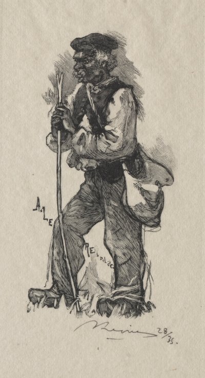 El cazador de serpientes, 1889 de Auguste Louis Lepère