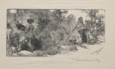 Les Charbonniere, 1887 de Auguste Louis Lepère