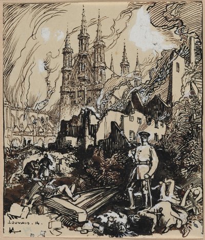 Lovaina, 1914 de Auguste Louis Lepère