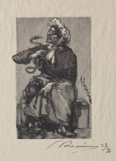 Marchande de Serpents, 1889 de Auguste Louis Lepère