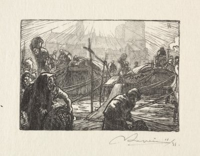 Notre Dame vista desde el Mercado de manzanas de Auguste Louis Lepère