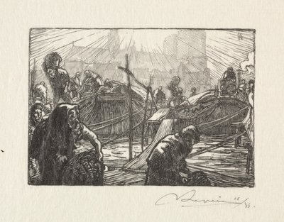 Notre Dame vista desde el Mercado de Manzanas de Auguste Louis Lepère