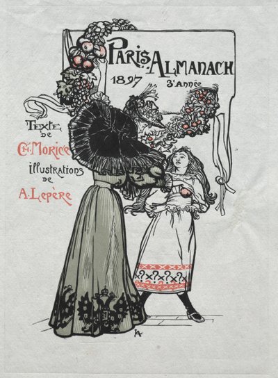 Almanaque de París, 1897: Portada de Auguste Louis Lepère