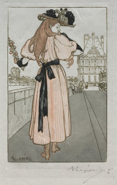 Almanaque de París, 1897: Primavera de Auguste Louis Lepère