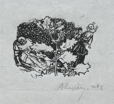 Almanaque de París, 1897: Pie de Página, Invierno de Auguste Louis Lepère