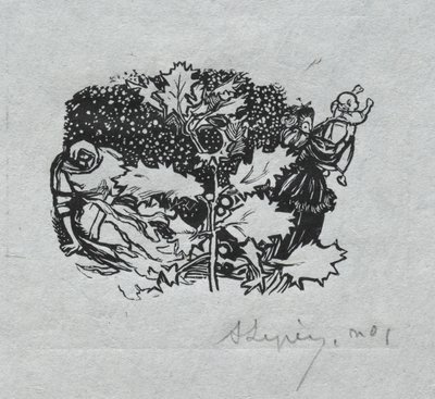 Almanaque de París, 1897: Pie de página, Invierno, 1897 de Auguste Louis Lepère