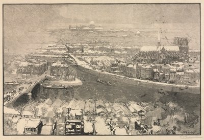 París bajo la nieve de Auguste Louis Lepère