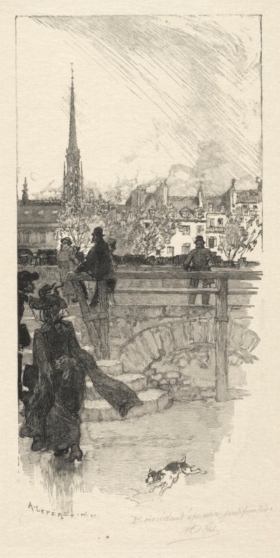 Quai des Grands Augustins, París de Auguste Louis Lepère