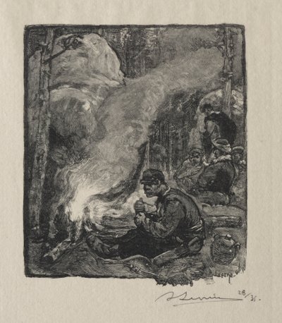 Repas des Bûcherons, 1887 de Auguste Louis Lepère