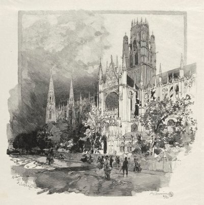 Rouen Illustré: Iglesia de Saint Ouen de Auguste Louis Lepère