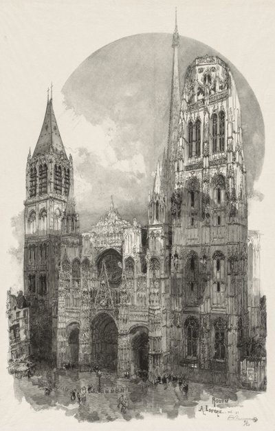 Rouen Illustré: La Catedral de Rouen, 1888 de Auguste Louis Lepère