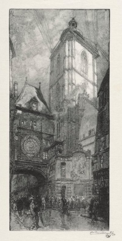 Rouen Illustré: El Gran Reloj de Auguste Louis Lepère