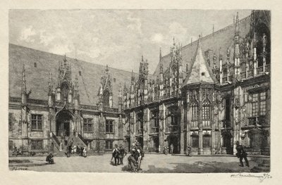 Rouen Illustré: Le Palais du Justice, 1896 de Auguste Louis Lepère