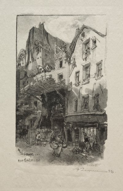 Rue Galande de Auguste Louis Lepère