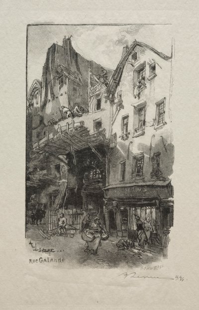 Rue Galande de Auguste Louis Lepère