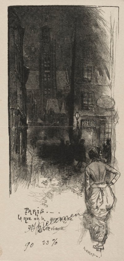 Rue de la Montagne, St. Geneviève de Auguste Louis Lepère
