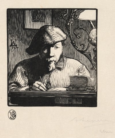 Autorretrato, 1895 de Auguste Louis Lepère