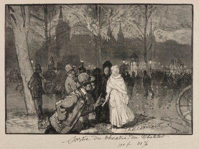 Salida del Teatro del Chatelet de Auguste Louis Lepère