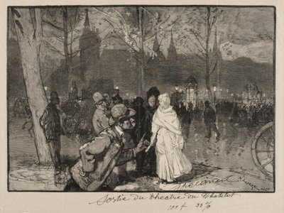 Salida del Teatro del Chatelet de Auguste Louis Lepère