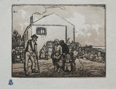 Los Mendigos en la Última Casa de Auguste Louis Lepère