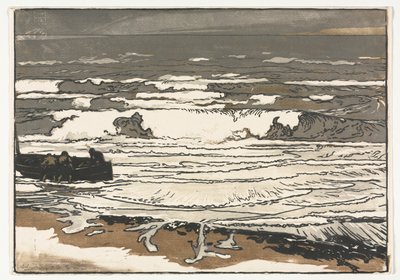 Las olas rompientes, marea de septiembre de 1901 de Auguste Louis Lepère