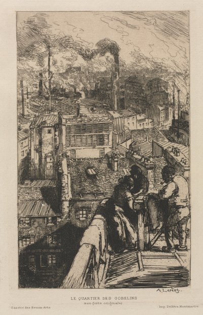 El Barrio de los Gobelinos de Auguste Louis Lepère