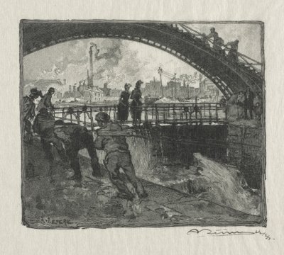 La esclusa del canal de San Martín de Auguste Louis Lepère