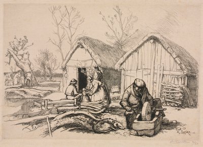 La casa de los leñadores en Vendée, 1915 de Auguste Louis Lepère