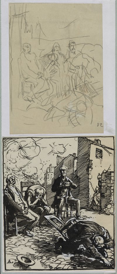 Trois otages assis de Auguste Louis Lepère