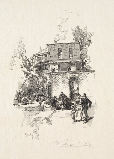 Una Guinguette de Auguste Louis Lepère
