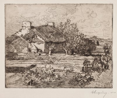 Vielle Bourrine, Maison du Marais, Vendée, 1892 de Auguste Louis Lepère