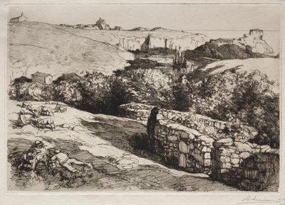 Vista del puerto de la Meule de Auguste Louis Lepère