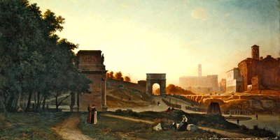 El Foro al atardecer, 1865 de Auguste Paul Charles Anastasi
