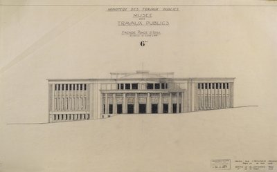 Proyecto para el Musee des Travaux Publiques, Fachada, Place d