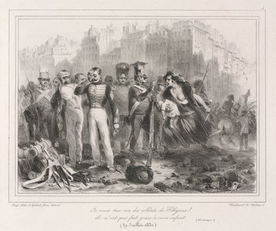Álbum de 1831: Quiero matar a uno de los soldados de Polignac. No perdonaron a mi niño (Histórico) de Auguste Raffet