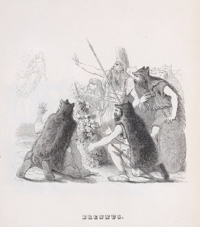 Brennus de Las Obras Completas de Béranger, 1836 de Auguste Raffet