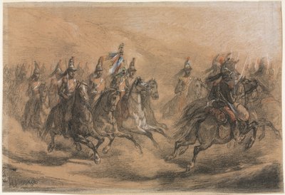 Carga de caballería de Auguste Raffet