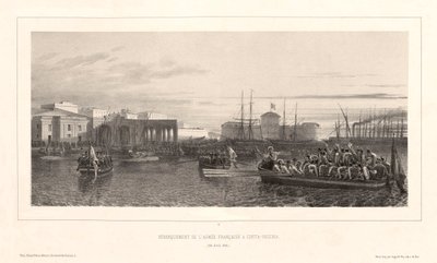 Desembarco del ejército francés en Civita-Vecchia, 25 de abril de 1849 de Auguste Raffet
