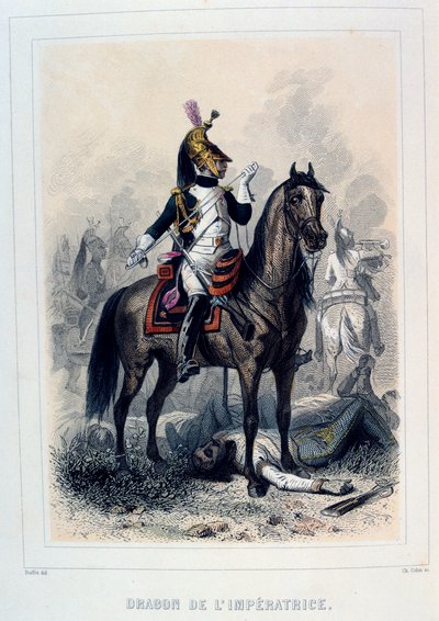 Dragón de la Emperatriz, Dragones Ligeros, 1859 de Auguste Raffet