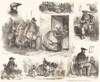 Ocho viñetas de incidentes de género de Auguste Raffet