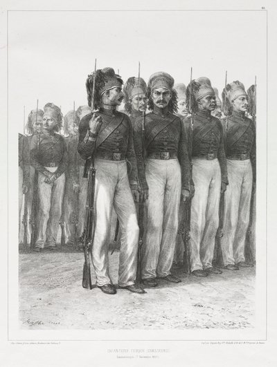 Infantería turca, cazadores de Auguste Raffet