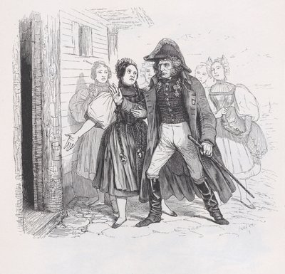 El Exiliado de Las Obras Completas de Béranger, 1836 de Auguste Raffet